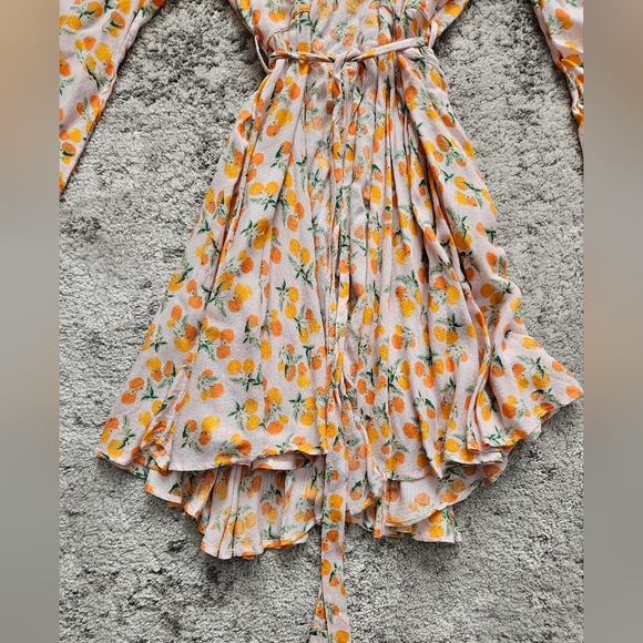 Free People Orange Wrap Dress NWT - Picture 9 of 16